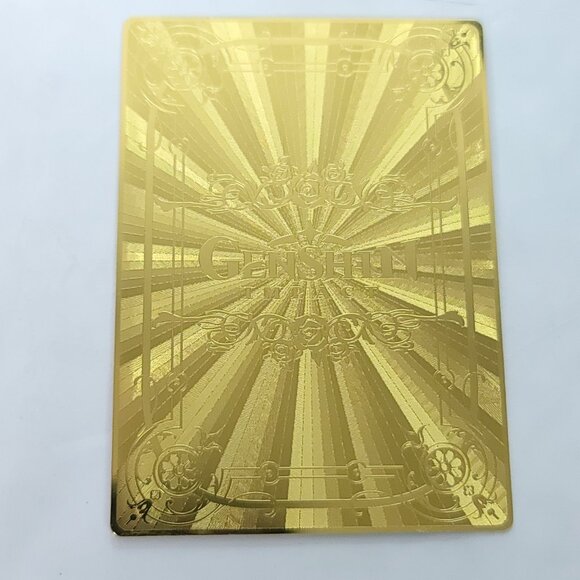 Raiden Shogun Gold Metal Card Genshin Impact Anime Card - Picture 2 of 3